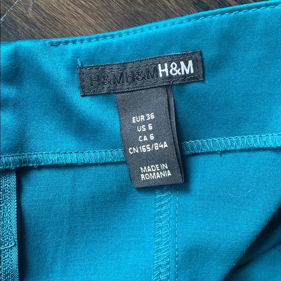 Teal sweetheart neckline cocktail dress H&M - Picture 4 of 4